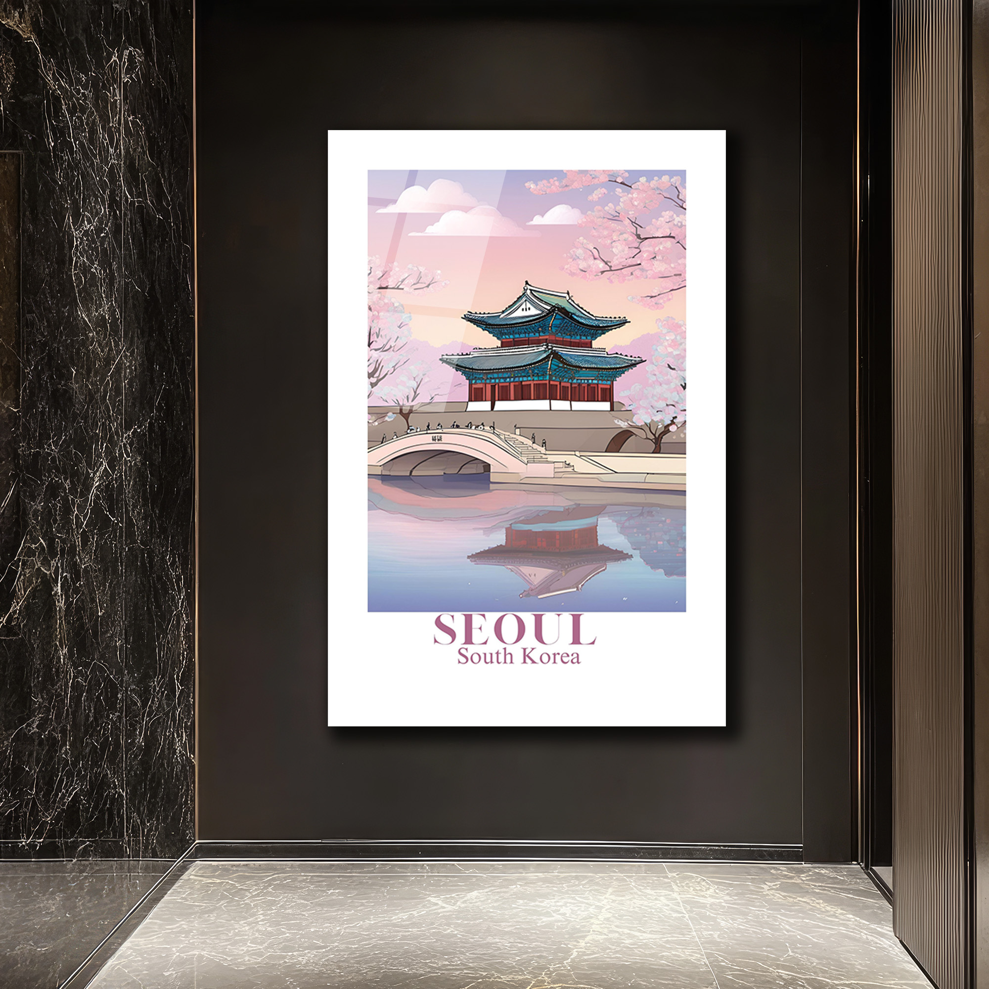 Seul Bahar Esintisi: Gyeongbokgung Sarayı Cam Tablo - Glazella Seul Bahar Esintisi: Gyeongbokgung Sarayı Cam Tablo - Glazella