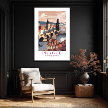 Prag Karl Köprüsü Modern Seyahat Temalı Cam Tablo - Glazella Prag Karl Köprüsü Modern Seyahat Temalı Cam Tablo - Glazella