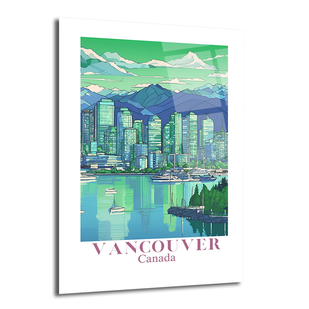 Vancouver Şehir Manzarası Cam Tablo - Kanada'nın Doğal Güzelliği - Glazella Vancouver Şehir Manzarası Cam Tablo - Kanada'nın Doğal Güzelliği - Glazella