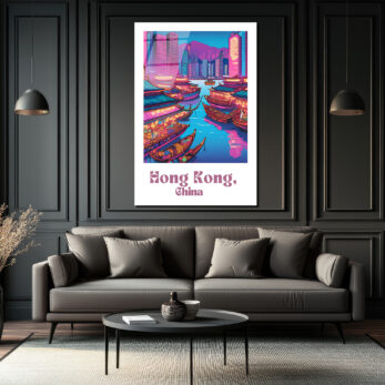 Hong Kong Neon Işıltısı Cam Tablo - Şehir Manzarası - Glazella Hong Kong Neon Işıltısı Cam Tablo - Şehir Manzarası - Glazella