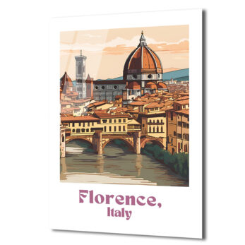 Floransa'nın Büyüsü: Ponte Vecchio & Duomo Cam Tablo - Glazella Floransa'nın Büyüsü: Ponte Vecchio & Duomo Cam Tablo - Glazella
