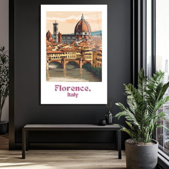 Floransa'nın Büyüsü: Ponte Vecchio & Duomo Cam Tablo - Glazella Floransa'nın Büyüsü: Ponte Vecchio & Duomo Cam Tablo - Glazella