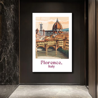 Floransa'nın Büyüsü: Ponte Vecchio & Duomo Cam Tablo - Glazella Floransa'nın Büyüsü: Ponte Vecchio & Duomo Cam Tablo - Glazella
