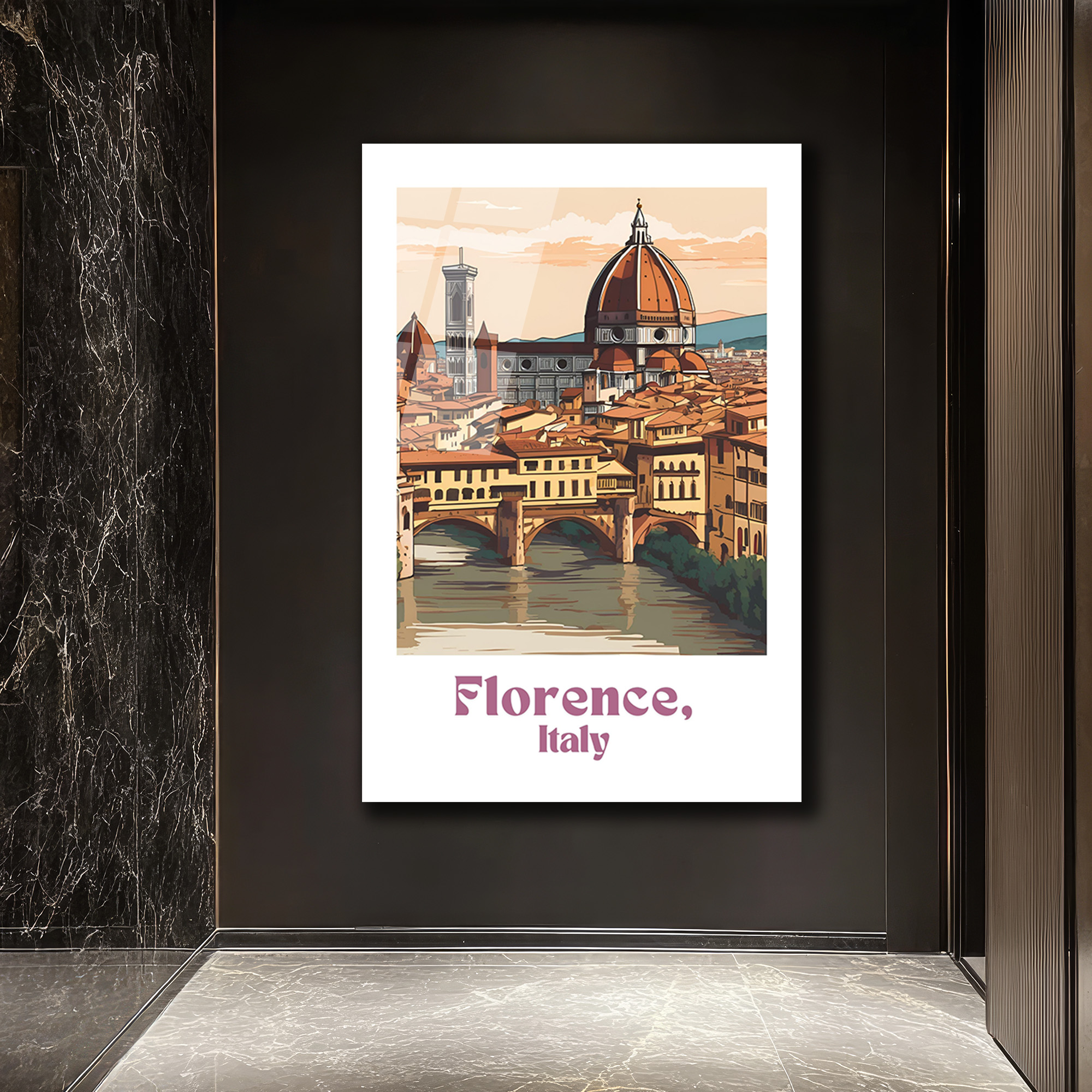 Floransa'nın Büyüsü: Ponte Vecchio & Duomo Cam Tablo - Glazella Floransa'nın Büyüsü: Ponte Vecchio & Duomo Cam Tablo - Glazella