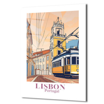 Lizbon Tramvayı Modern Cam Tablo - Portekiz Şehir Manzarası - Glazella Lizbon Tramvayı Modern Cam Tablo - Portekiz Şehir Manzarası - Glazella
