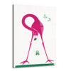 Pembe Flamingo ve Salıncaklı Çocuk Modern Cam Tablo - Glazella