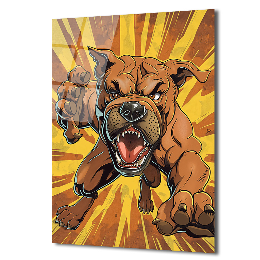 Dinamik Bulldog Enerjisi Cam Tablo - Glazella Dinamik Bulldog Enerjisi Cam Tablo - Glazella