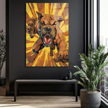Dinamik Bulldog Enerjisi Cam Tablo - Glazella Dinamik Bulldog Enerjisi Cam Tablo - Glazella
