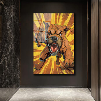 Dinamik Bulldog Enerjisi Cam Tablo - Glazella Dinamik Bulldog Enerjisi Cam Tablo - Glazella