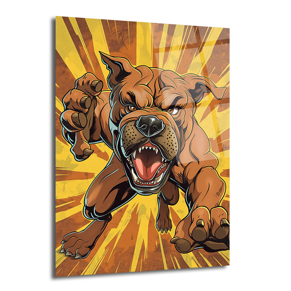 Dinamik Bulldog Enerjisi Cam Tablo - Glazella Dinamik Bulldog Enerjisi Cam Tablo - Glazella
