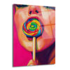 Gökkuşağı Lolipoplu Pop Art Kadın Cam Tablo - Canlı Renklerin Dansı - Glazella Gökkuşağı Lolipoplu Pop Art Kadın Cam Tablo - Canlı Renklerin Dansı - Glazella