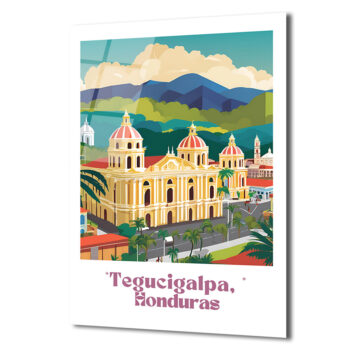 Tegucigalpa Honduras Şehir Manzarası Modern Cam Tablo - Glazella Tegucigalpa Honduras Şehir Manzarası Modern Cam Tablo - Glazella