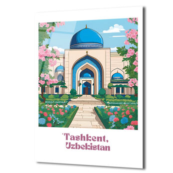 Tashkent Özbekistan Mimarisi Cam Tablo | Doğu Estetiği Duvar Sanatı - Glazella
