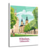 Vilnius Litvanya Şehir Manzarası Modern Cam Tablo - Glazella Vilnius Litvanya Şehir Manzarası Modern Cam Tablo - Glazella