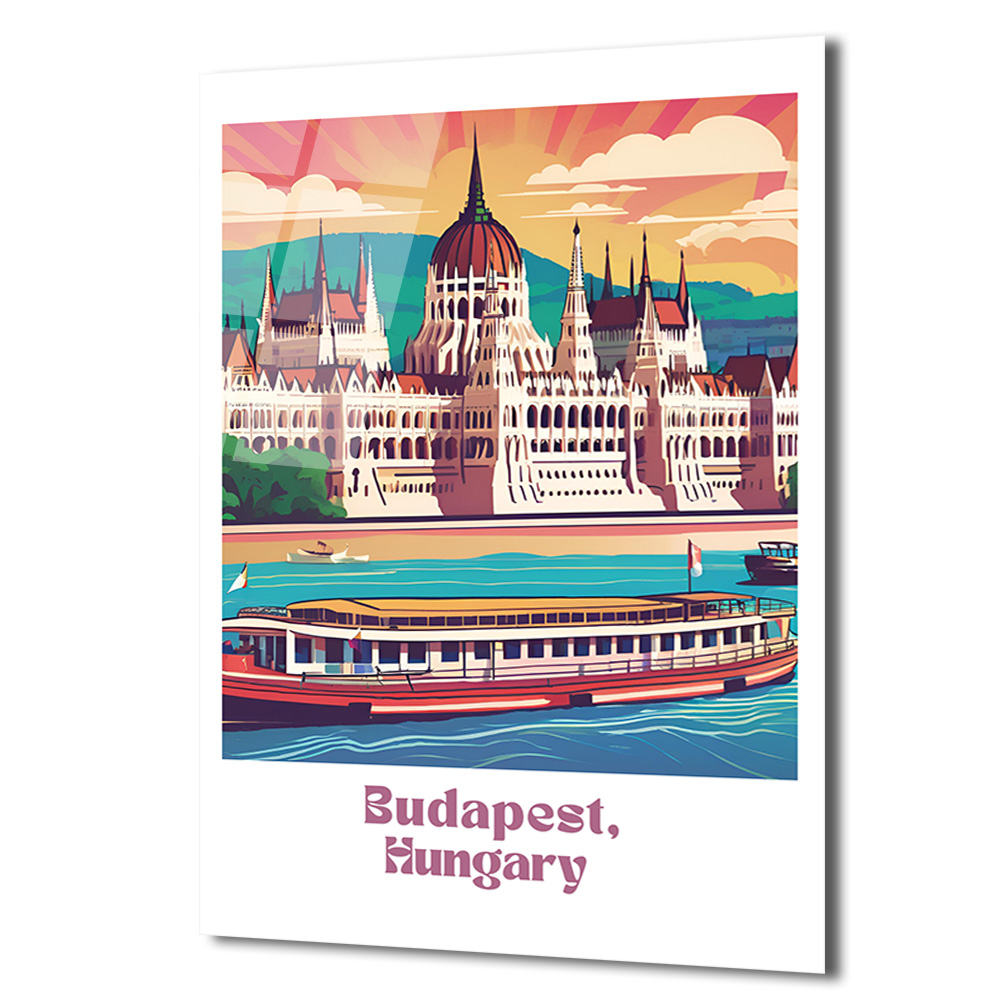 Budapeşte Parlamento Binası Manzaralı Modern Cam Tablo - Glazella Budapeşte Parlamento Binası Manzaralı Modern Cam Tablo - Glazella