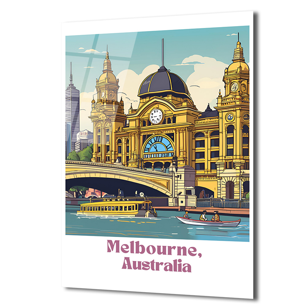 Melbourne Flinders Street İstasyonu Cam Tablo: Şehrin Kalbi Evinizde - Glazella Melbourne Flinders Street İstasyonu Cam Tablo: Şehrin Kalbi Evinizde - Glazella