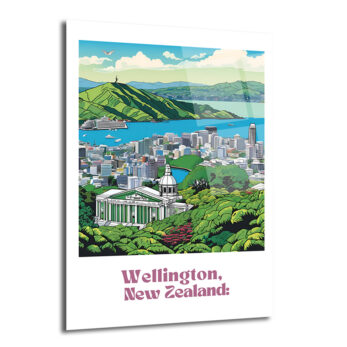 Wellington, Yeni Zelanda Manzarası Cam Tablo: Okyanus Esintisi - Glazella