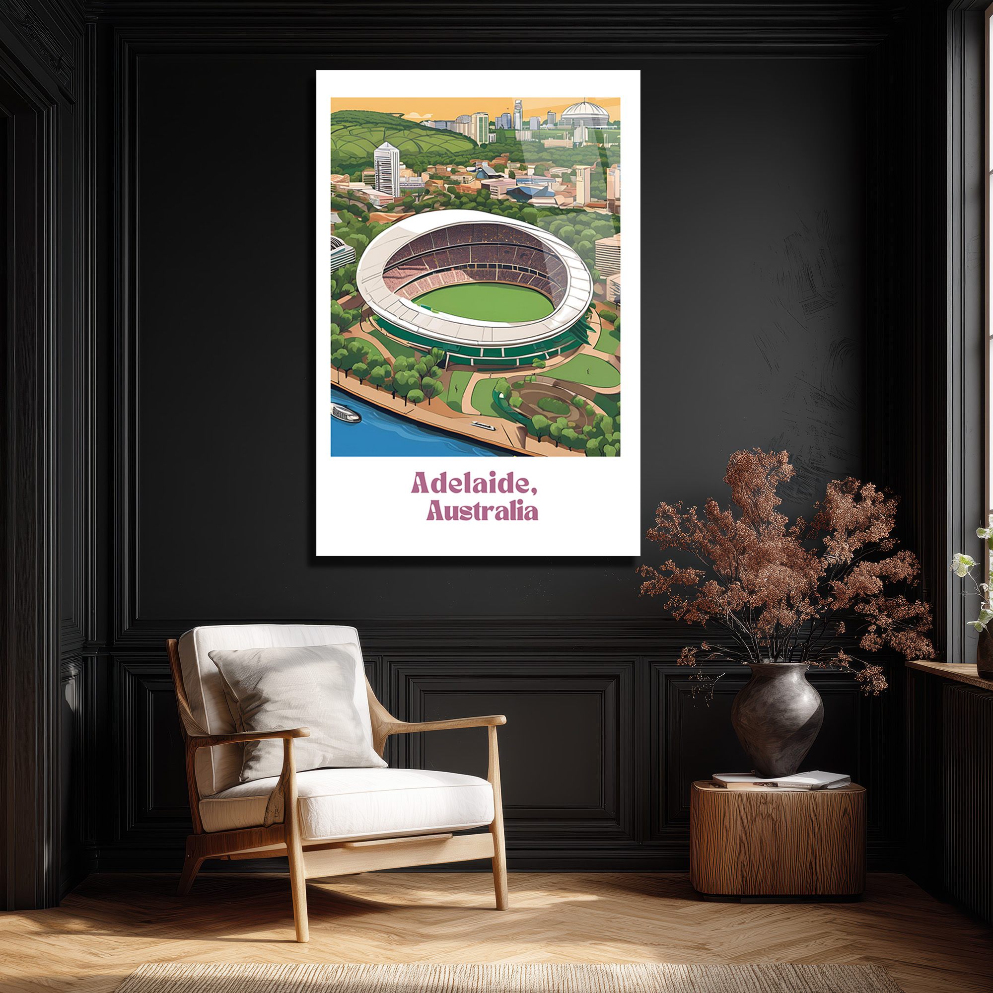Adelaide Oval Stadyumu Manzarası Modern Cam Tablo - Glazella Adelaide Oval Stadyumu Manzarası Modern Cam Tablo - Glazella