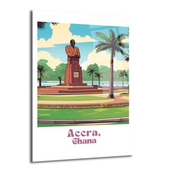 Accra, Gana Tarihi Anıtı Modern Sanat Cam Tablo - Glazella