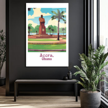 Accra, Gana Tarihi Anıtı Modern Sanat Cam Tablo - Glazella Accra, Gana Tarihi Anıtı Modern Sanat Cam Tablo - Glazella