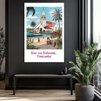 Dar es Salaam Tanzania Tropikal Cennet Cam Tablo - Glazella