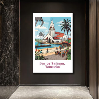 Dar es Salaam Tanzania Tropikal Cennet Cam Tablo - Glazella