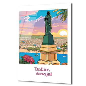 Dakar Senegal Sunset Manzarası Cam Tablo - Tropik Şehir Sanatı - Glazella Dakar Senegal Sunset Manzarası Cam Tablo - Tropik Şehir Sanatı - Glazella