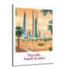 Riyadh, Suudi Arabistan Temalı Modern Cam Tablo - Glazella Riyadh, Suudi Arabistan Temalı Modern Cam Tablo - Glazella