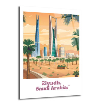 Riyadh, Suudi Arabistan Temalı Modern Cam Tablo - Glazella