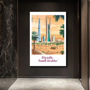 Riyadh, Suudi Arabistan Temalı Modern Cam Tablo - Glazella Riyadh, Suudi Arabistan Temalı Modern Cam Tablo - Glazella