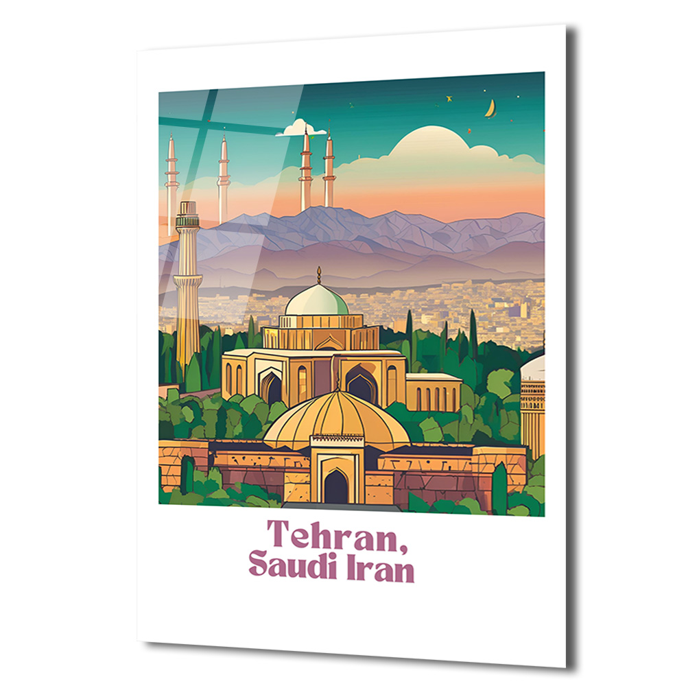 Tehran Şehir Manzarası Modern Cam Tablo - Glazella Tehran Şehir Manzarası Modern Cam Tablo - Glazella
