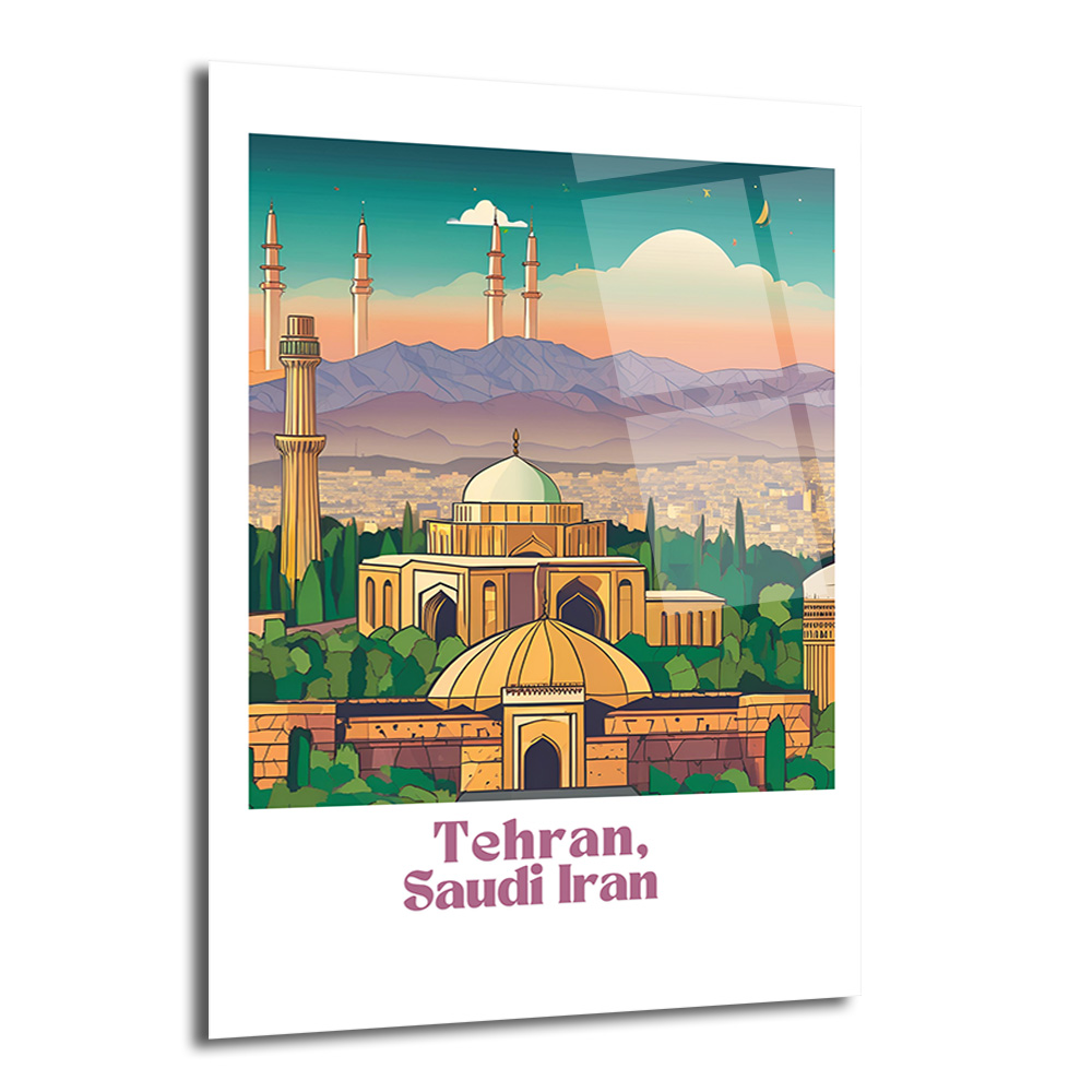 Tehran Şehir Manzarası Modern Cam Tablo - Glazella Tehran Şehir Manzarası Modern Cam Tablo - Glazella