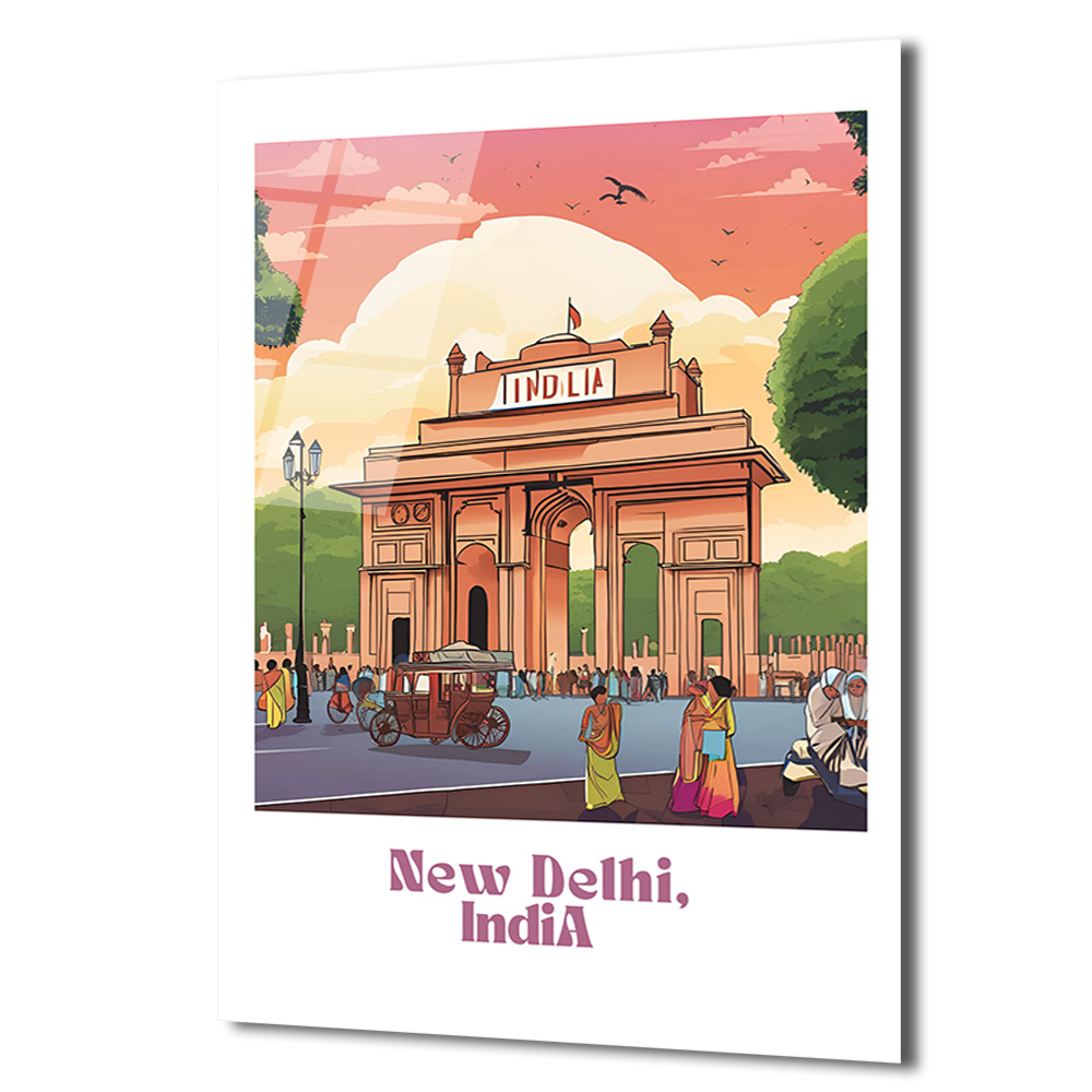 Yeni Delhi Hindistan Manzarası Cam Tablo - Glazella Özel Koleksiyon - Glazella Yeni Delhi Hindistan Manzarası Cam Tablo - Glazella Özel Koleksiyon - Glazella