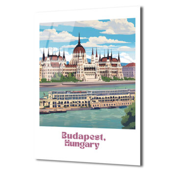 Budapeşte Tuna Nehri Manzarası Cam Tablo - Glazella Budapeşte Tuna Nehri Manzarası Cam Tablo - Glazella