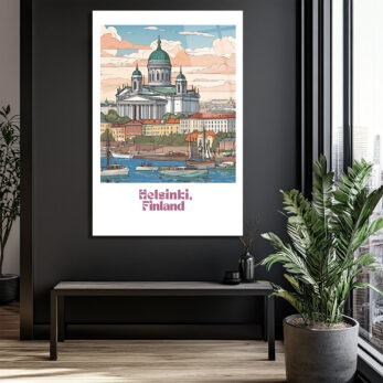 Helsinki Finlandiya Katedrali Manzaralı Sanatsal Cam Tablo - Glazella Helsinki Finlandiya Katedrali Manzaralı Sanatsal Cam Tablo - Glazella