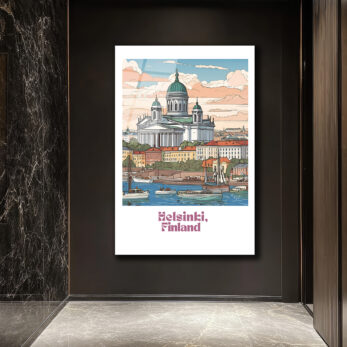 Helsinki Finlandiya Katedrali Manzaralı Sanatsal Cam Tablo - Glazella Helsinki Finlandiya Katedrali Manzaralı Sanatsal Cam Tablo - Glazella