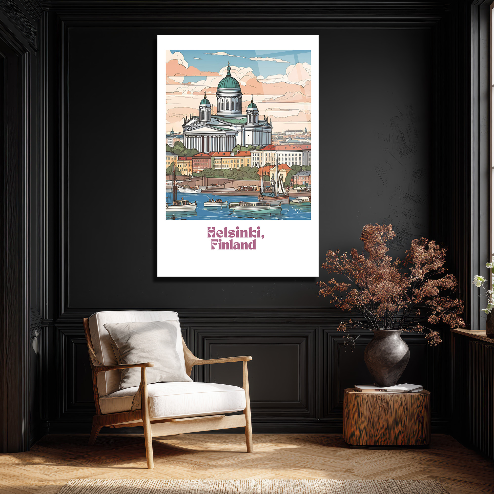 Helsinki Finlandiya Katedrali Manzaralı Sanatsal Cam Tablo - Glazella Helsinki Finlandiya Katedrali Manzaralı Sanatsal Cam Tablo - Glazella