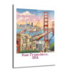 San Francisco Golden Gate Köprüsü Temalı Modern Cam Tablo - Glazella