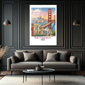 San Francisco Golden Gate Köprüsü Temalı Modern Cam Tablo - Glazella San Francisco Golden Gate Köprüsü Temalı Modern Cam Tablo - Glazella
