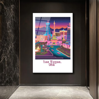 Las Vegas'ın Büyüsü Cam Tablo | Şehir Manzarası Duvar Sanatı - Glazella Las Vegas'ın Büyüsü Cam Tablo | Şehir Manzarası Duvar Sanatı - Glazella