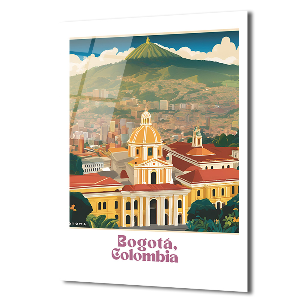 Bogotá Kolombiya Şehir Manzarası Cam Tablo - Glazella Bogotá Kolombiya Şehir Manzarası Cam Tablo - Glazella