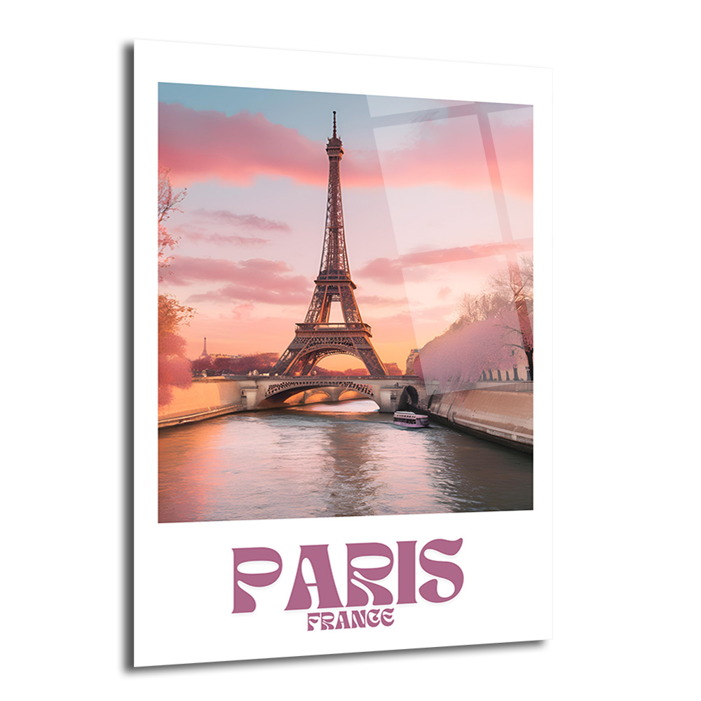 Paris Eyfel Kulesi Gün Batımı Manzarası Cam Tablo - Glazella Paris Eyfel Kulesi Gün Batımı Manzarası Cam Tablo - Glazella