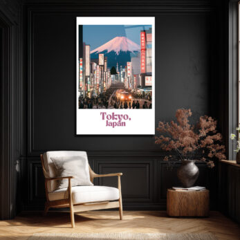 Tokyo Fuji Manzarası Cam Tablo - Japonya Şehir Sanatı - Glazella
