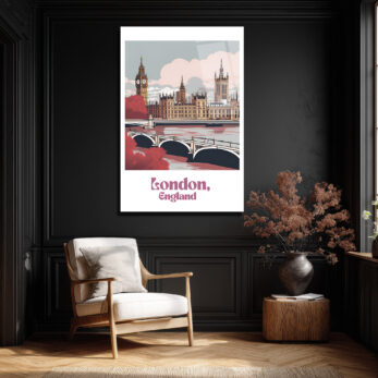 Londra Big Ben Şehir Manzarası Cam Tablo - Glazella