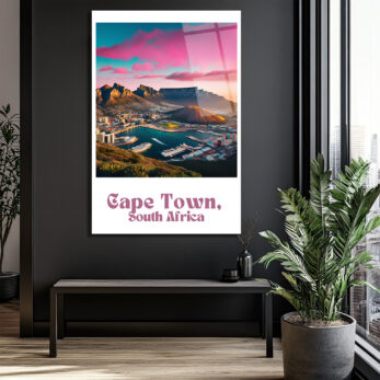 Cape Town Gün Batımı Panoraması Cam Tablo - Glazella Cape Town Gün Batımı Panoraması Cam Tablo - Glazella