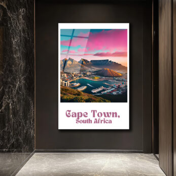 Cape Town Gün Batımı Panoraması Cam Tablo - Glazella Cape Town Gün Batımı Panoraması Cam Tablo - Glazella