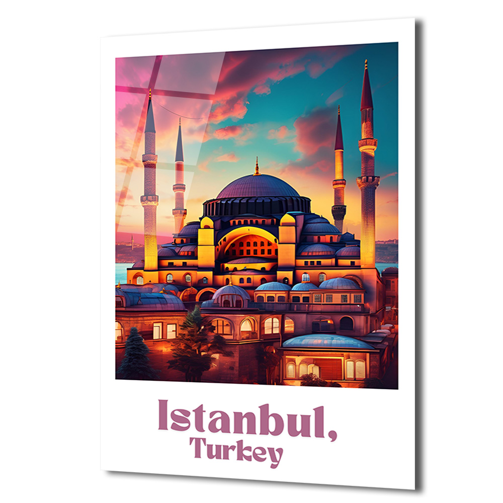 İstanbul'un Renkli Ruhunu Yansıtan Cam Tablo: Büyülü Gün Batımı - Glazella İstanbul'un Renkli Ruhunu Yansıtan Cam Tablo: Büyülü Gün Batımı - Glazella