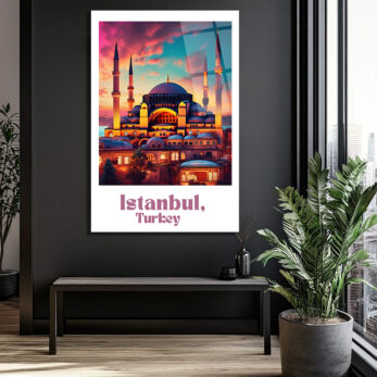 İstanbul'un Renkli Ruhunu Yansıtan Cam Tablo: Büyülü Gün Batımı - Glazella İstanbul'un Renkli Ruhunu Yansıtan Cam Tablo: Büyülü Gün Batımı - Glazella