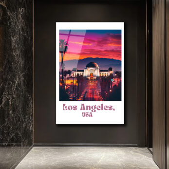 Los Angeles Gün Batımı Işıltısı Cam Tablo - Glazella Los Angeles Gün Batımı Işıltısı Cam Tablo - Glazella