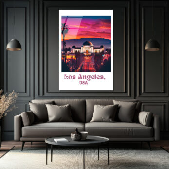 Los Angeles Gün Batımı Işıltısı Cam Tablo - Glazella Los Angeles Gün Batımı Işıltısı Cam Tablo - Glazella